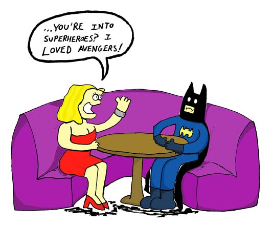 Batman's date loved The Avengers