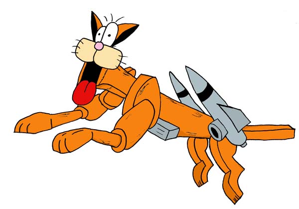 Bill the Cat as Ravage from Transformers